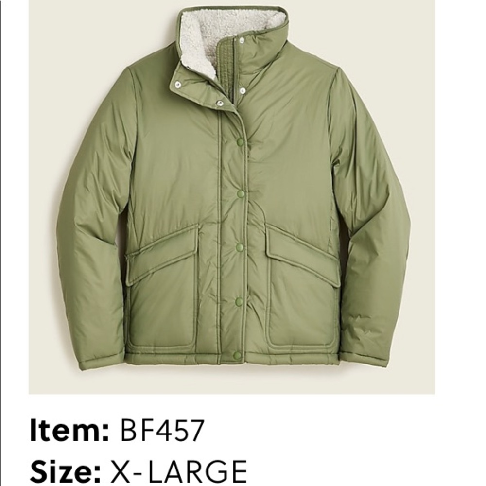 Sherpa-lined Puffer Jacket from J Crew